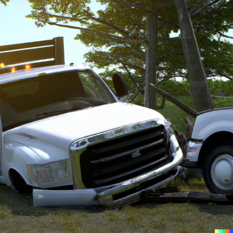 a bigrig truck involved in a car accident, 8k, realistic