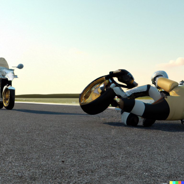 a motorcycle involved in a car accident, 8k, realistic